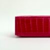 Hermes Kelly Pochette 22CM Shiny Alligator Crocodile I6 Rose Extreme Gold Hardware