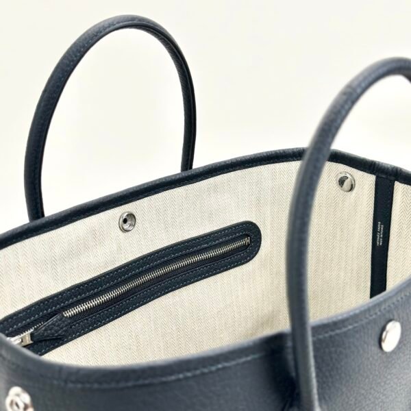wsxc1728657796823_4 Hermes CK76 Blue Indigo Negonda Leather Garden Party 30CM Silver Hardware