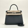 wsxc1728748462461_0-1 UK London Hermes Togo Leather Kelly 28CM CK89 Noir Silver Hardware