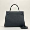 wsxc1728748462461_1 UK London Hermes Togo Leather Kelly 28CM CK89 Noir Silver Hardware