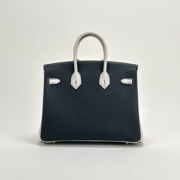 Special Order Hermes Birkin 25CM Togo Leather Black / White Gold Hardware