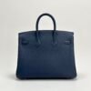 wsxc1729782394764_1 UK London Hermes Birkin 25CM 2Z Blue Nuit Togo Leather Silver Hardware