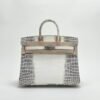 wsxc1729954571408_0-1 Hermes Birkin 25 Images Himalaya Crocodile Leather Tote Bag Silver Hardware
