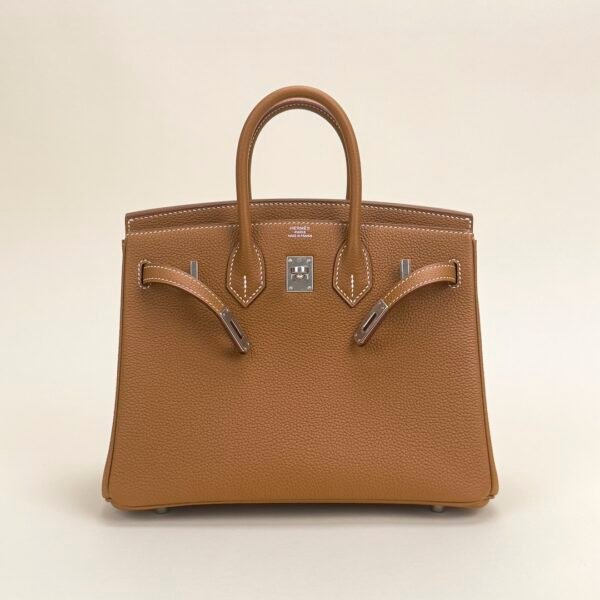 Hermes Bag Price Togo Leather CK37 Gold Birkin 25CM Silver Hardware