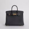 Hermes Birkin 25 Bag Price Togo Leather CC89 Noir Gold Hardware