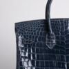 wsxc1731341788692_2 UK London Hermes Birkin 25CM Shiny Niloticus Crocodile N7 Blue Tempete Silver Hardware