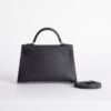 wsxc1731342463093_1 USA New York Hermes Epsom Leather Mini Kelly 19CM 89 Noir Rose Gold Hardware