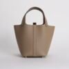 Full Handmade Clemence Leather Picotin 18CM 8Q Beige Marfa Gold Hardware