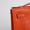 Women’s Luxury Bag Kelly Pochette 22CM Lizard Leather CK93 Orange Silver Hardware
