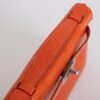 Women’s Luxury Bag Kelly Pochette 22CM Lizard Leather CK93 Orange Silver Hardware