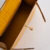 wsxc1731431599849_5 Handmade Bag 9D Jaune Amber Shiny Alligator Crocodile Kelly Pochette 22CM Gold Hardware