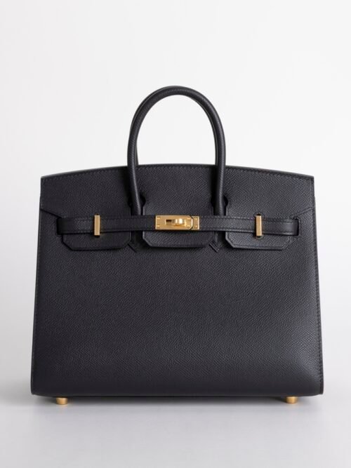 Luxury Women’s Bag Birkin Sellier 25CM Epsom CC89 Noir Gold Hardware