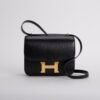 Women’s Shoulder Bag Constance 18CM Chevre Leather CC89 Noir Gold Hardware