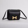 Women’s Shoulder Bag Constance 18CM Chevre Leather CC89 Noir Gold Hardware