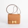 UK London CC37 Gold Epsom Leather Constance 18CM Gold Hardware