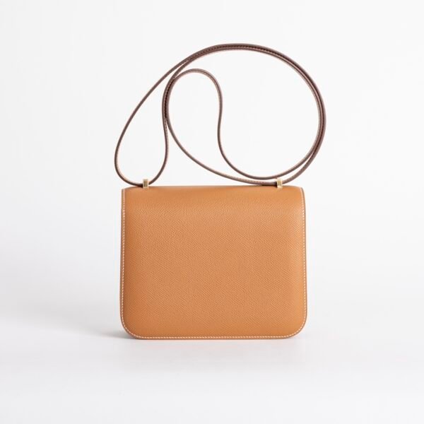 UK London CC37 Gold Epsom Leather Constance 18CM Gold Hardware