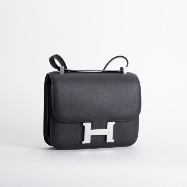 Canada Toronto Constance 24CM Bag Epsom Leather CK89 Noir Silver Hardware