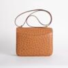 Luxury Women’s Bag Cognac Ostrich Leather Constance 24CM Gold Hardware