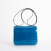 UAE Dubai Constance 18CM Shiny Niloticus Crocodile Blue Izmir Lizard Buckle