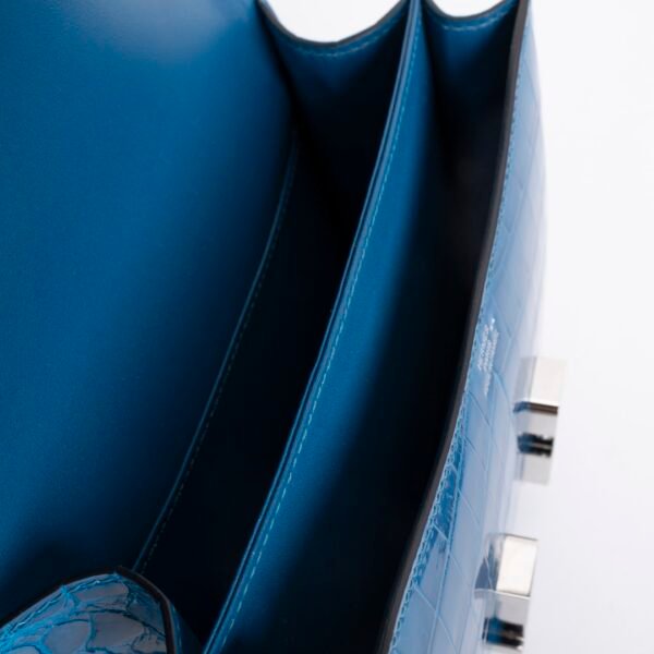 UAE Dubai Constance 18CM Shiny Niloticus Crocodile Blue Izmir Lizard Buckle