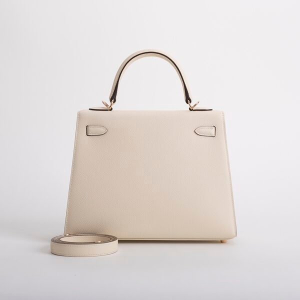 Women’s Tote Bag Kelly Sellier 25CM Epsom Leather I2 Nata Rose Gold