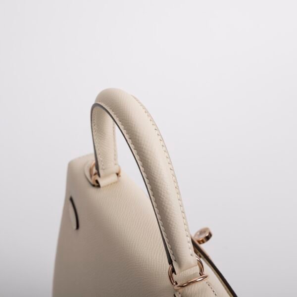 Women’s Tote Bag Kelly Sellier 25CM Epsom Leather I2 Nata Rose Gold