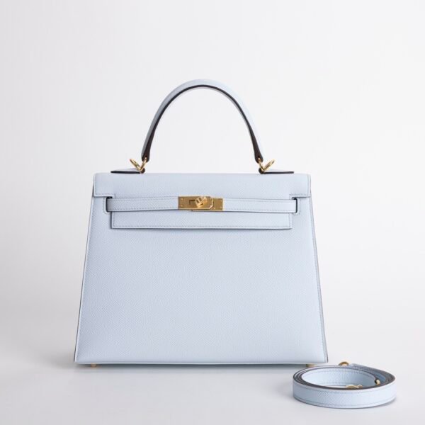 wsxc1731681804705_0 Women’s Bag Kelly Sellier 25CM Epsom Leather T0 Blue Brume Gold Hardware