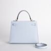 Women’s Bag Kelly Sellier 25CM Epsom Leather T0 Blue Brume Gold Hardware