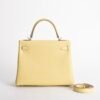 wsxc1731681980166_1 USA New York Togo Leather Kelly 25CM 1Z Jaune Poussin Silver Hardware