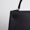 UAE Dubai Kelly Sellier 25CM Epsom Leather CK89 Noir Silver Hardware