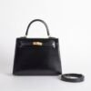 wsxc1731688795072_0-1 Russia Moscow Box Leather Kelly Sellier 25CM CC89 Noir Gold Hardware
