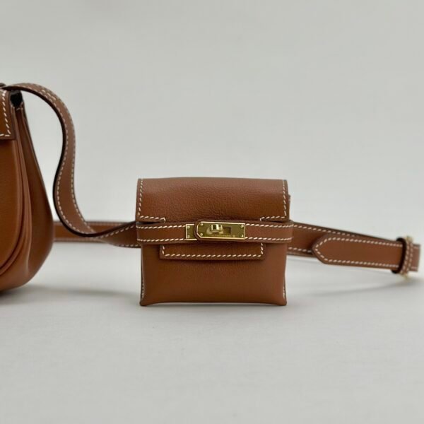 New Arrival CC37 Gold Swift Leather Gold Hardware Kelly Moove Waist Bag