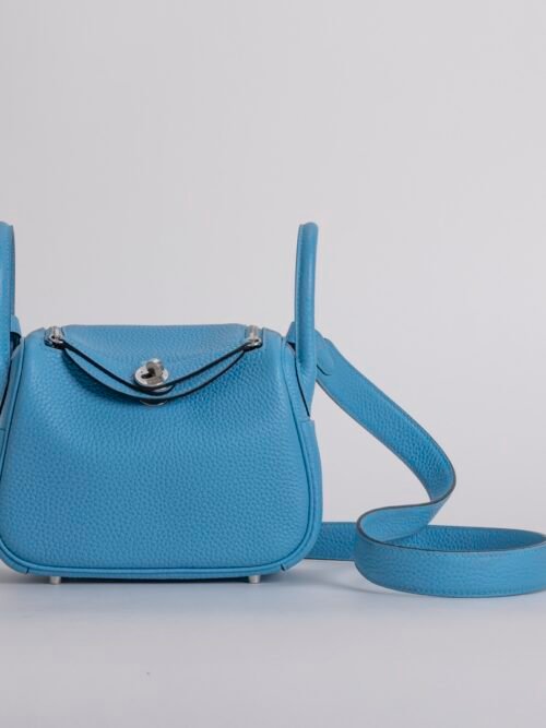 Canada Toronto Mini Lindy 19CM P3 Blue De Nord Clemence Leather Silver Hardware