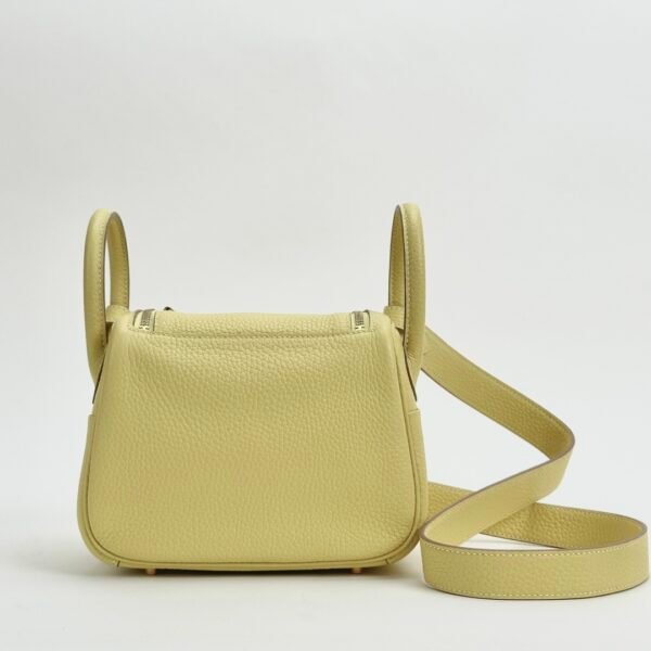 Hong Kong Mini Lindy 19CM Clemence Leather 1Z Jaune Poussin Gold Hardware