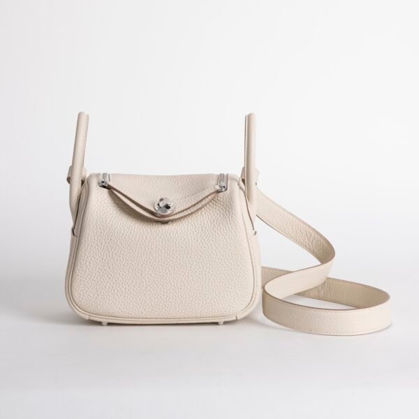 Australia Sydney Mini Lindy 19CM Clemence Leather CK10 Craie Silver Hardware