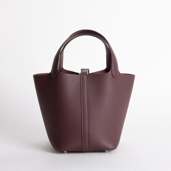 wsxc1732127319193_2-1 Luxury Women’s Bag Clemence Leather 0G Rouge Sellier Picotin 18CM Silver Hardware