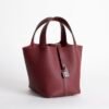 wsxc1732127358739_1 USA New York Clemence Leather Picotin 18CM CK55 Rouge H Silver Hardware
