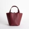 wsxc1732127358739_3 USA New York Clemence Leather Picotin 18CM CK55 Rouge H Silver Hardware