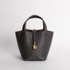 Australia Canberra Clemence Leather Picotin 18CM CC46 Ebene Gold Hardware
