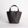 Australia Canberra Clemence Leather Picotin 18CM CC46 Ebene Gold Hardware