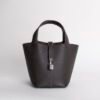 Luxury Women’s Bag Picotin 18CM Clemence Leather CK46 Ebene Silver Hardware