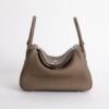 Women’s Shoulder Bag Lindy 26CM Clemence Leather CK18 Etoupe Silver Hardware