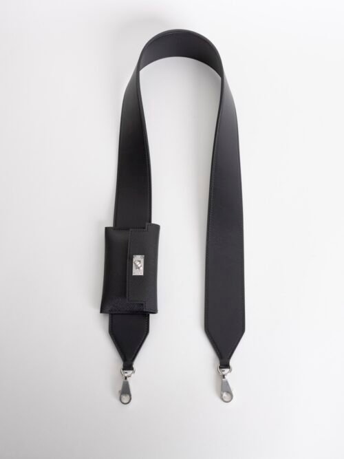 Canada Toronto Kelly Pocket Shoulder Strap Epsom Leather 89 Noir Silver Hardware