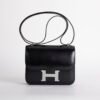 Australia Sydney Box Leather Constance 18CM CK89 Noir Silver Hardware