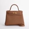USA New York CC37 Gold Togo Leather Kelly 28CM Gold Hardware