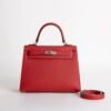 wsxc1733328650725_0 Women’s Tote Bag Kelly Sellier 25CM Epsom Leather Q5 Rouge Casaque Gold Hardware