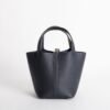 wsxc1733496575999_1 Full Handmade 2Z Blue Nuit Clemence Leather Picotin 18CM Gold Hardware