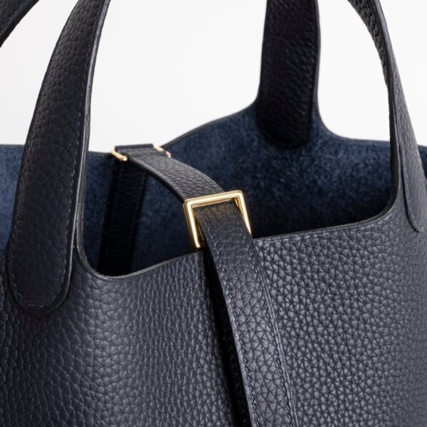 wsxc1733496575999_2 Full Handmade 2Z Blue Nuit Clemence Leather Picotin 18CM Gold Hardware