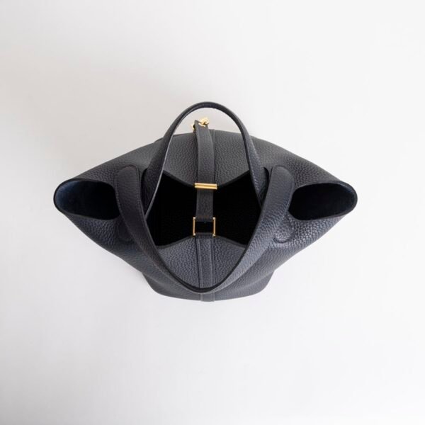 wsxc1733496575999_3 Full Handmade 2Z Blue Nuit Clemence Leather Picotin 18CM Gold Hardware