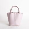Luxury Handbag Picotin 18CM Clemence Leather 09 Mauve Pale Silver Hardware